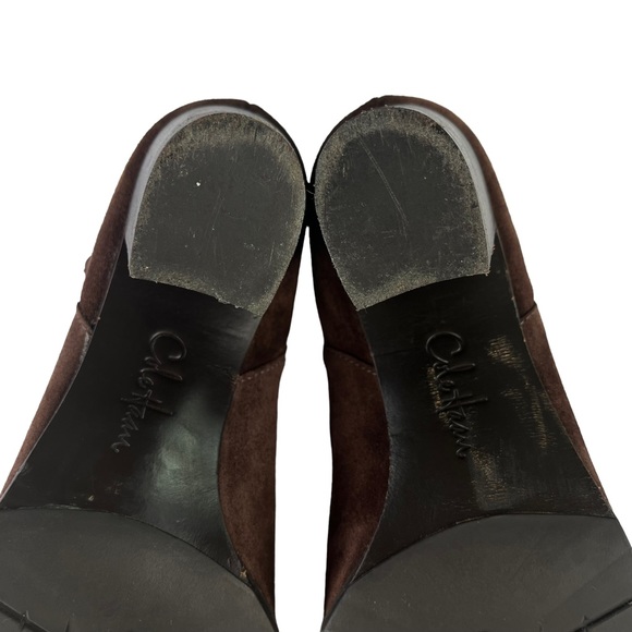 Cole Haan Block Heel Brown Suede Chelsea Boot Womens Size 9 - Picture 10 of 12